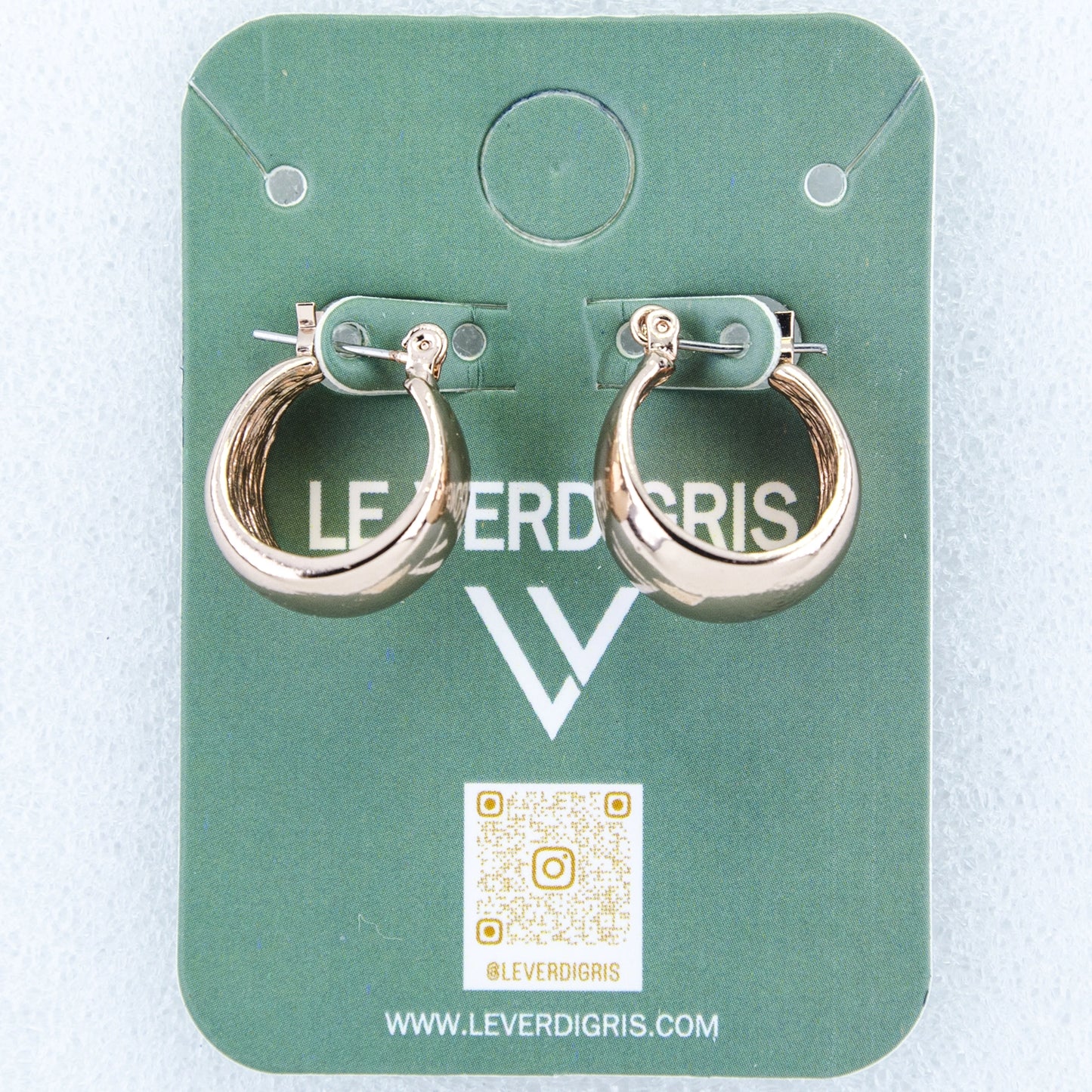 Wide rose gold hoop earrings