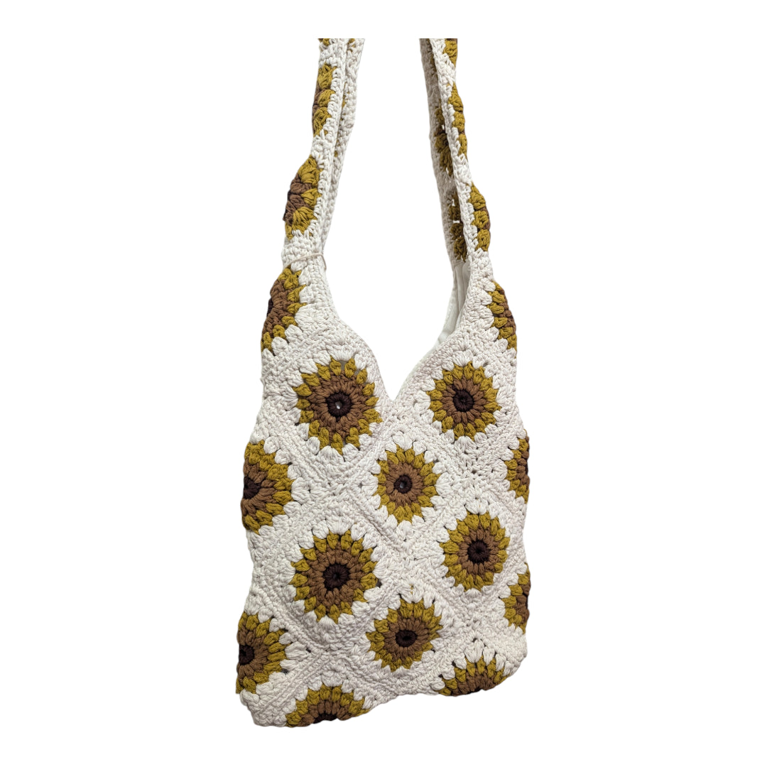 Handcrafted Sunflower Crochet Hobo Bag