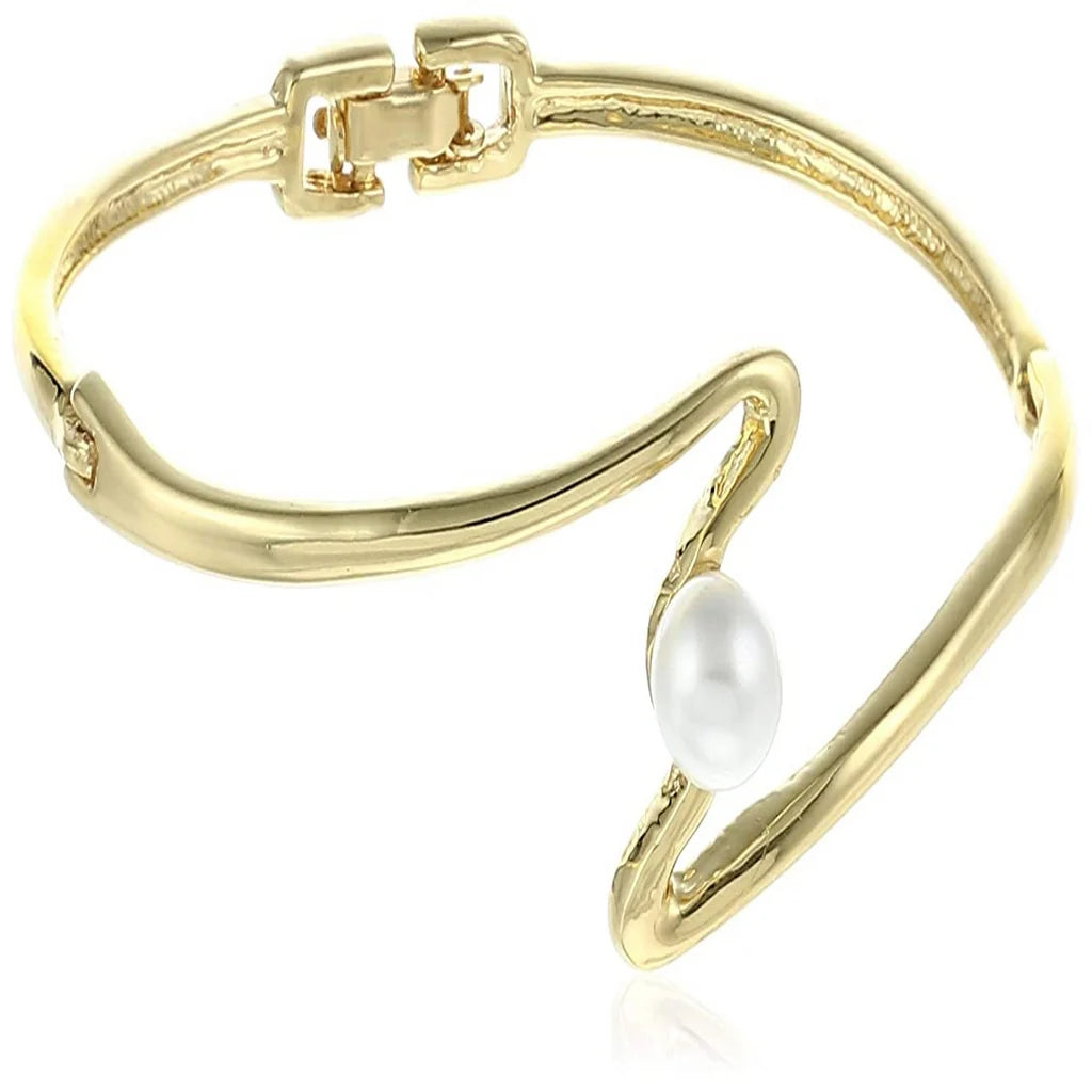 Graceful 24Kt Gold Plate Bracelet with Fancy pearl for women