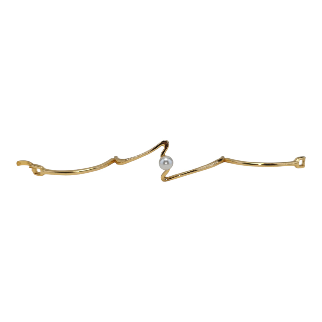 Graceful 24Kt Gold Plate Bracelet with Fancy pearl for women