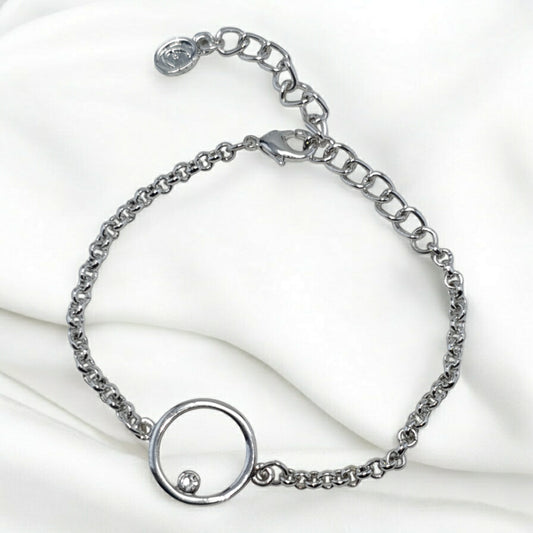 Rhodium Plated Polaris Chain Bracelet for women