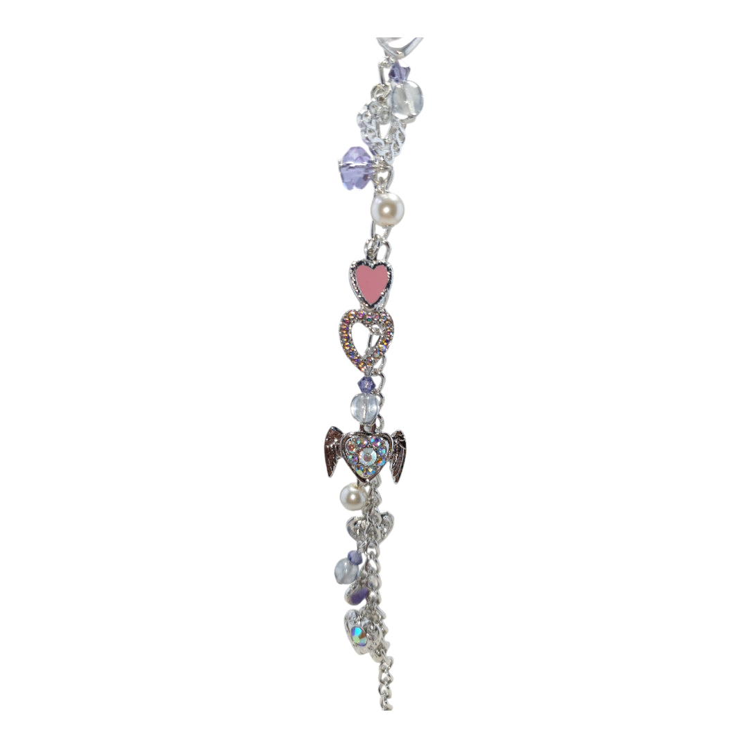 Rhodium Plated Pretty Charm Bracelet