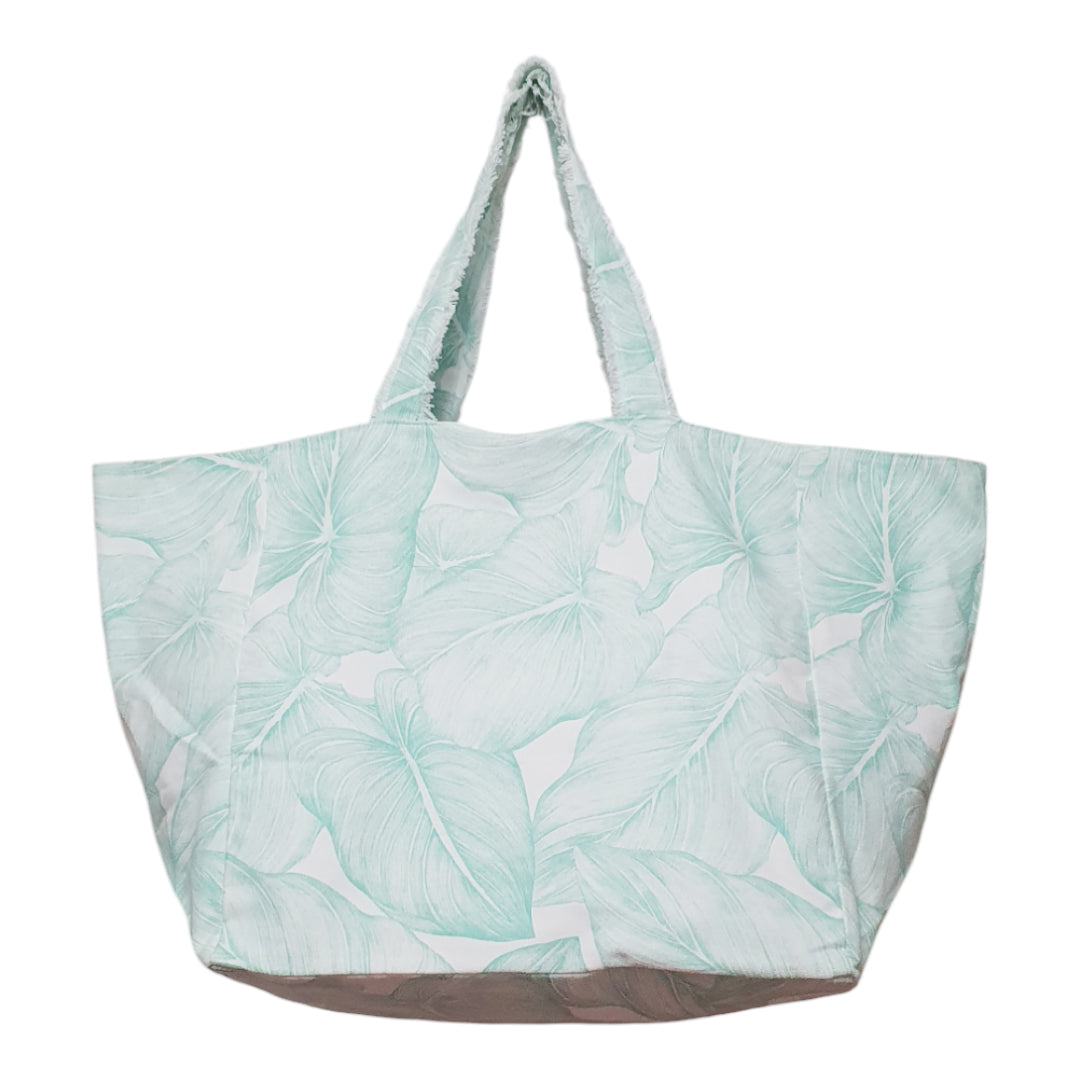 Tropical Leaf Print Tote Bag