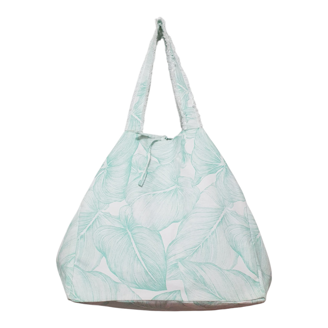 Tropical Leaf Print Tote Bag