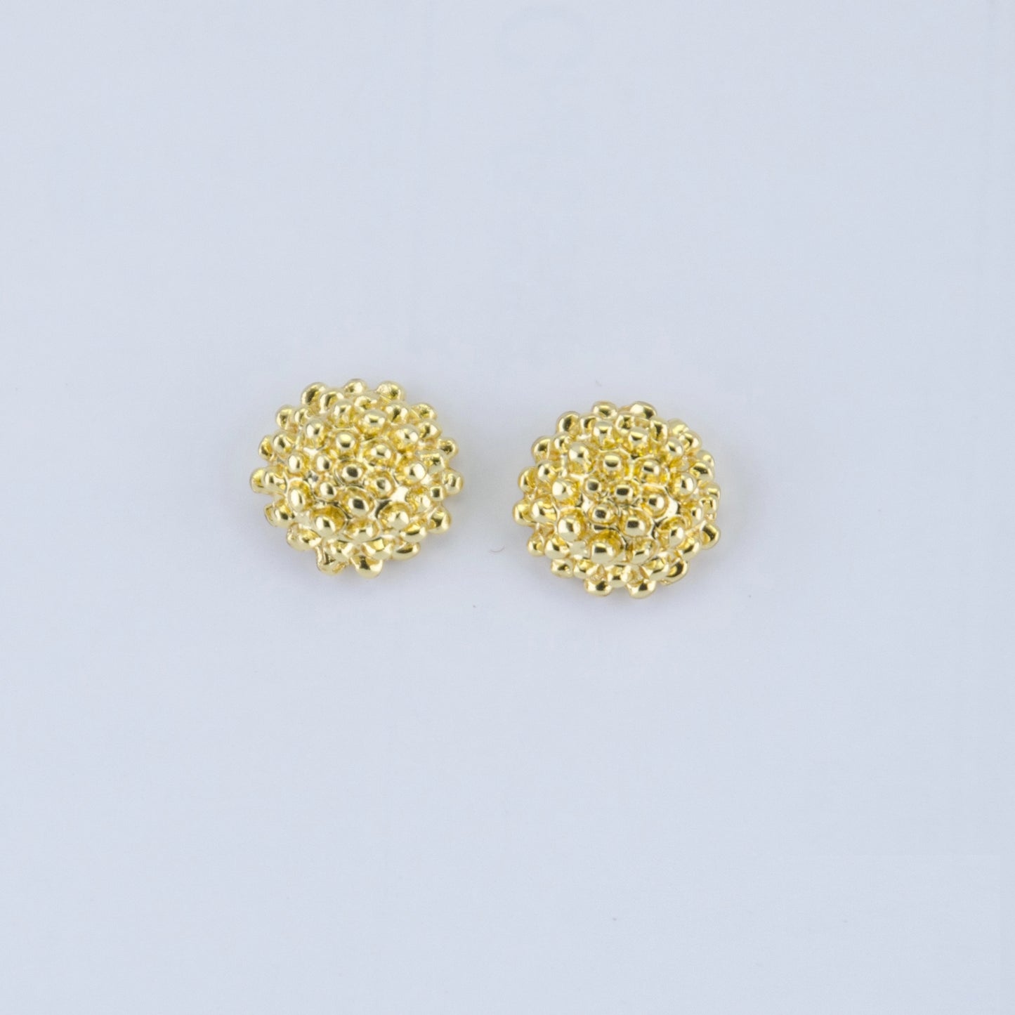 Ciner Etruscan Domed 24Kt Gold plated Earrings