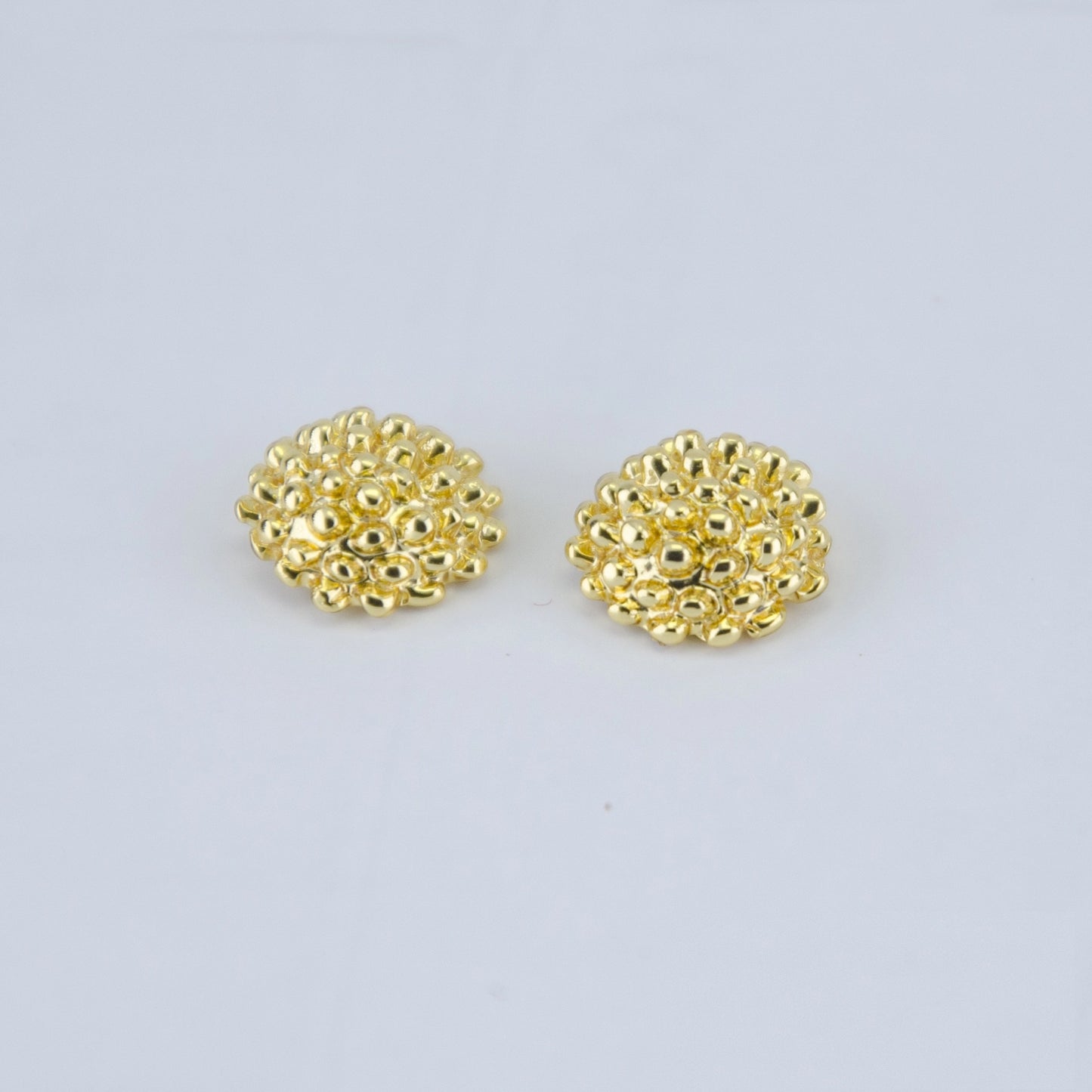 Ciner Etruscan Domed 24Kt Gold plated Earrings