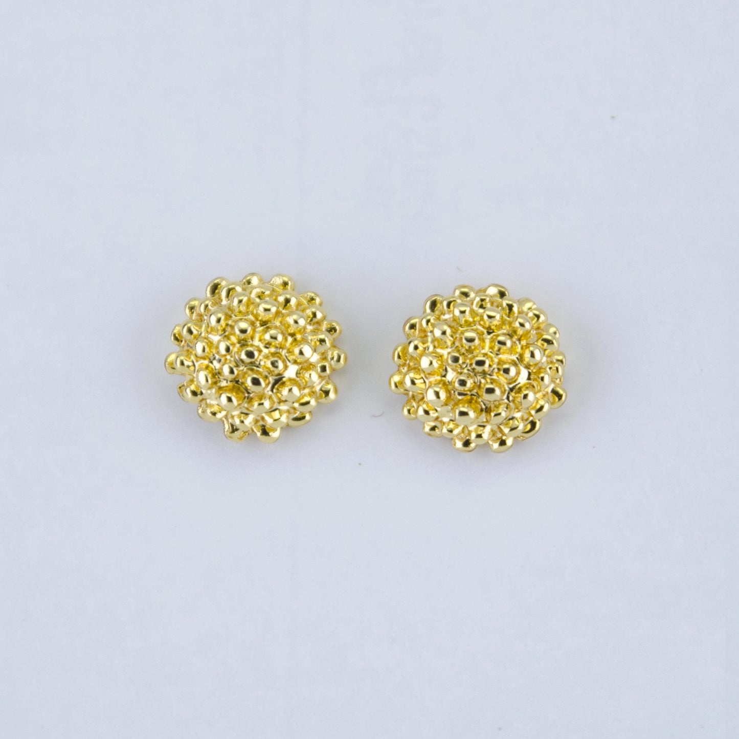 Ciner Etruscan Domed 24Kt Gold plated Earrings