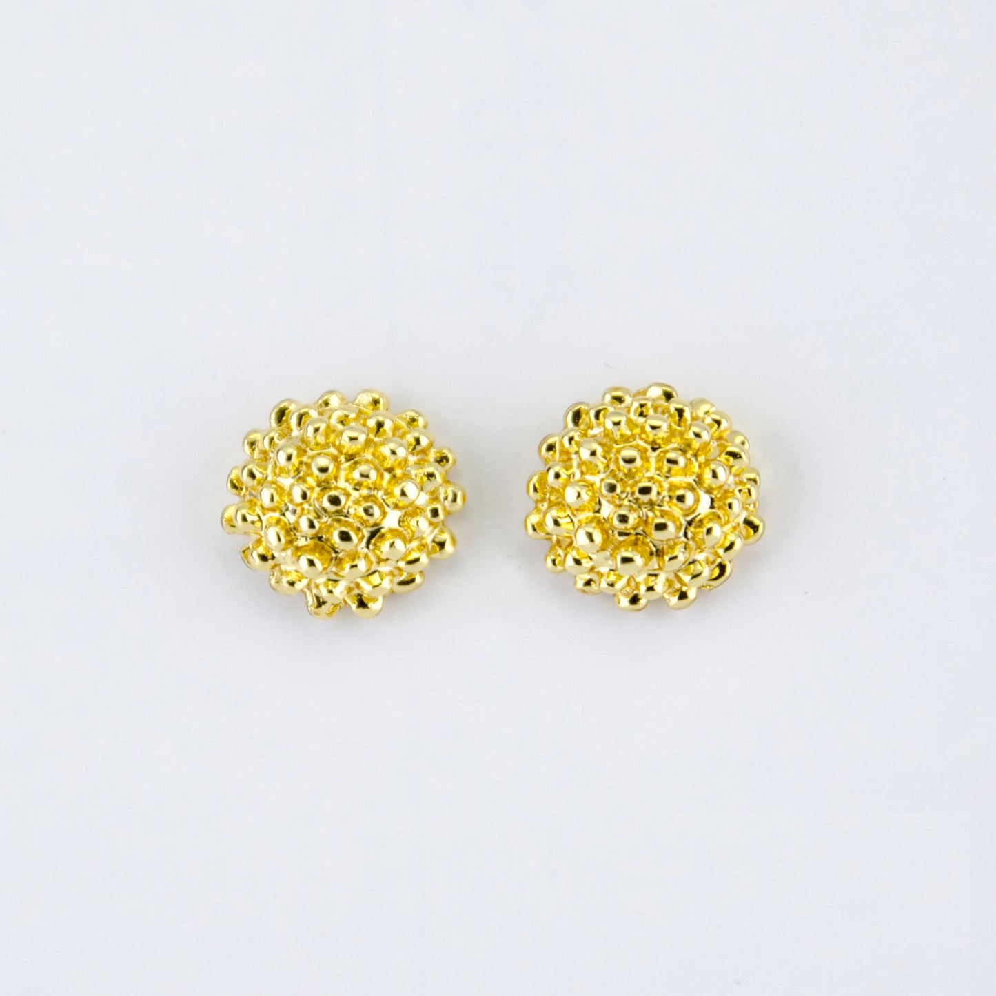 Ciner Etruscan Domed 24Kt Gold plated Earrings