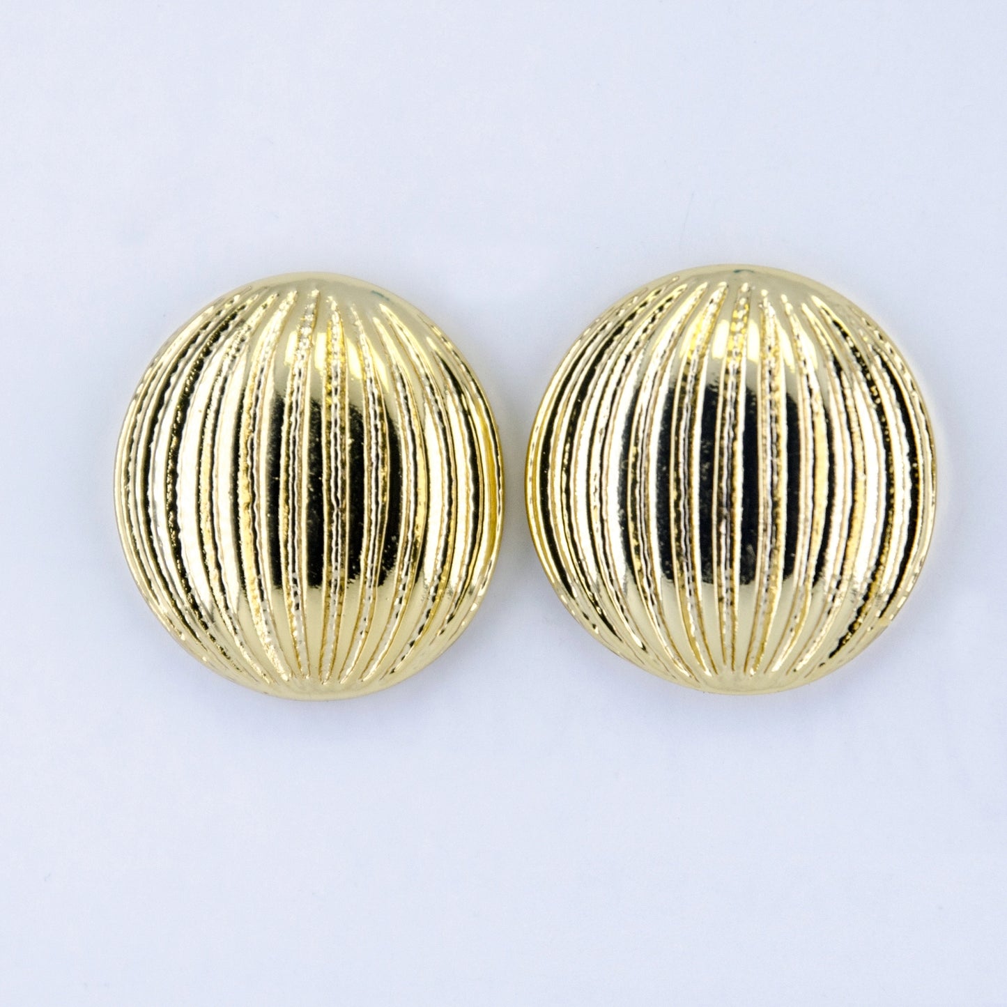 Circular Stripe Stud Earrings