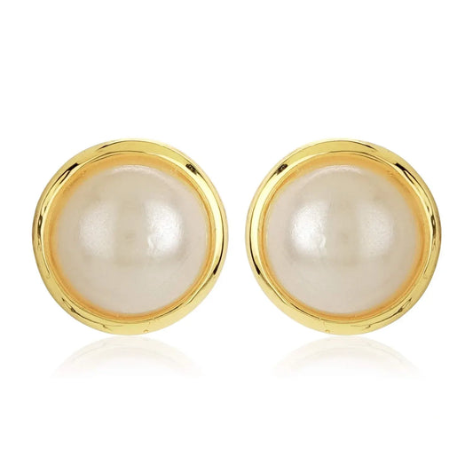 Faux Pearl Stud Earrings