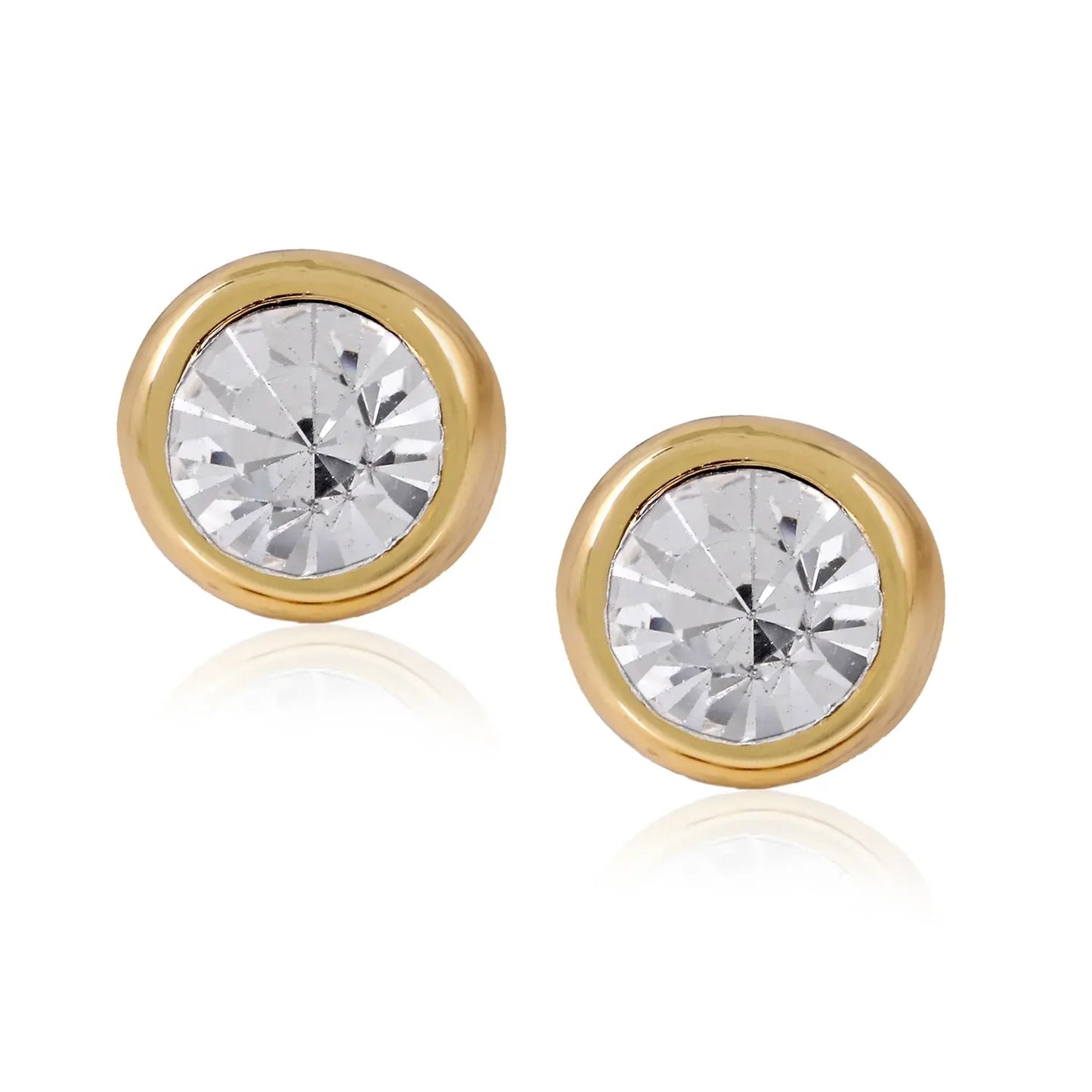 Baby bezel stud earrings