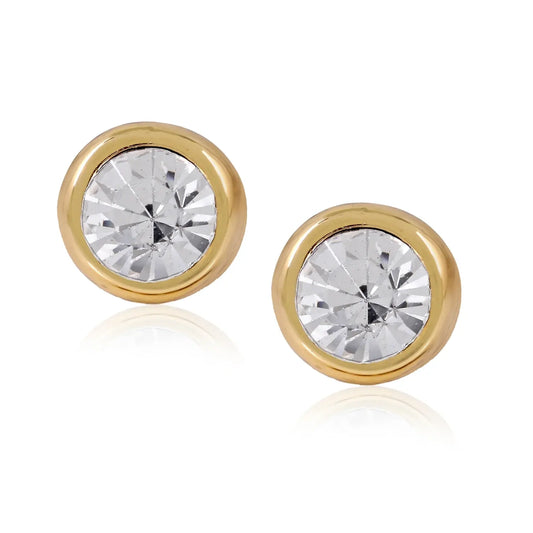 Baby bezel stud earrings