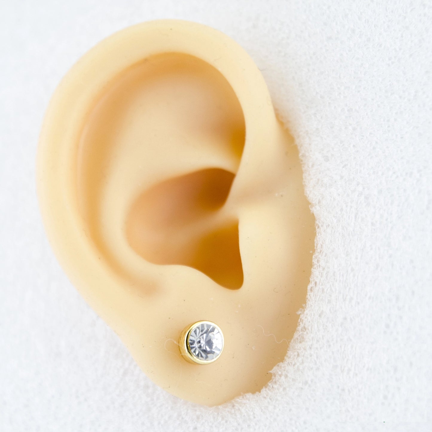 Baby bezel stud earrings