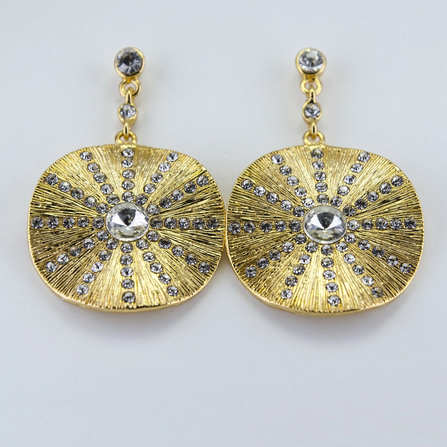 24Kt Gold Plated Beaming sun Dangle Earrings