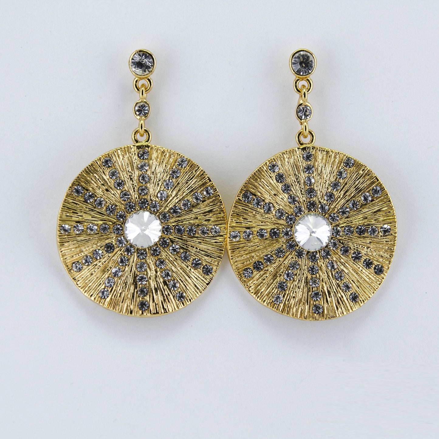 24Kt Gold Plated Beaming sun Dangle Earrings