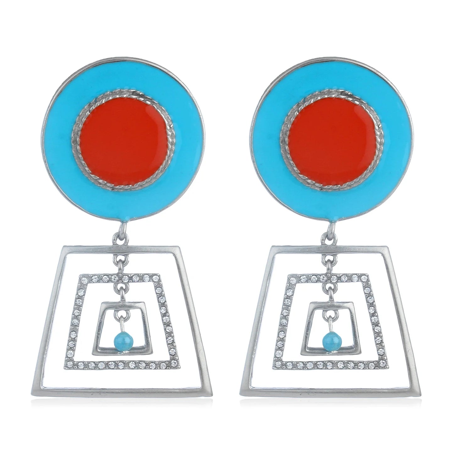 Boho Colourful Geometric Earrings