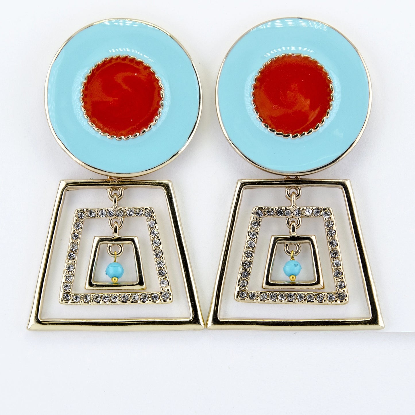 Boho Colourful Geometric Earrings