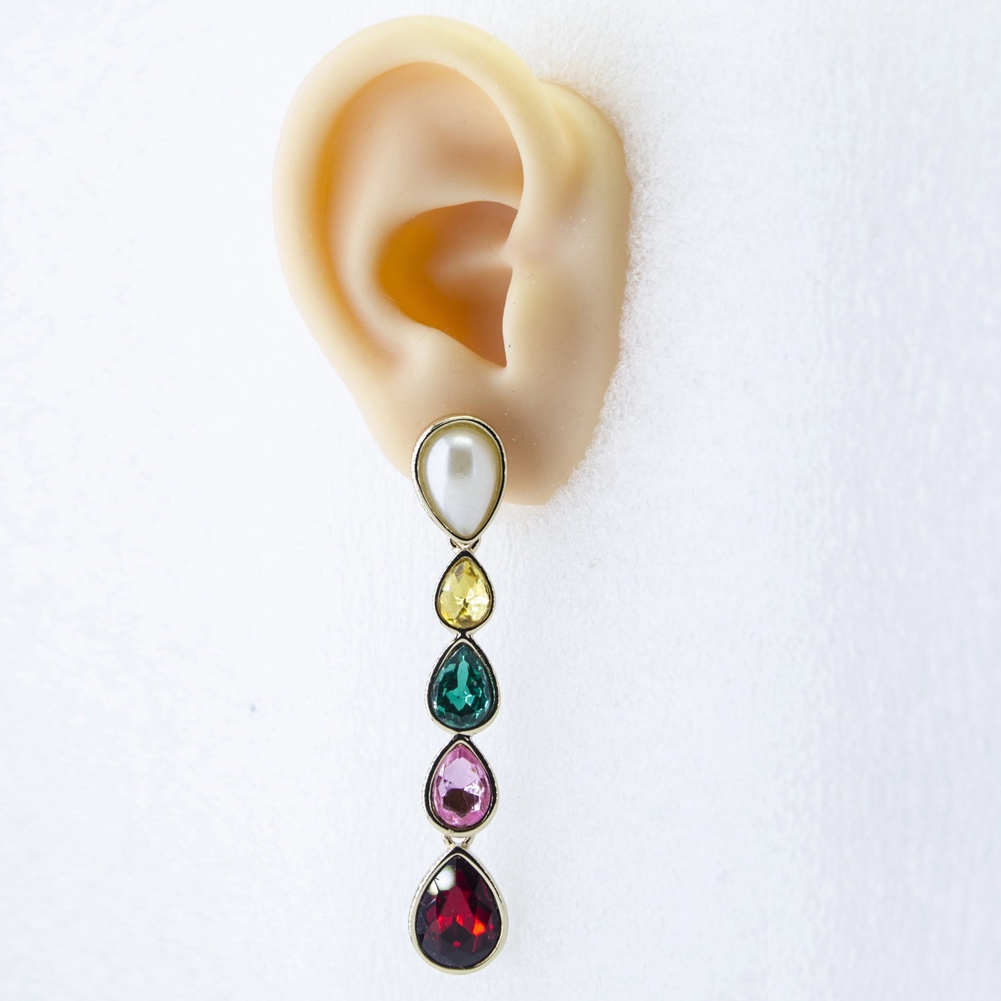 Colorful Statement Fashion Long Zircon Earrings