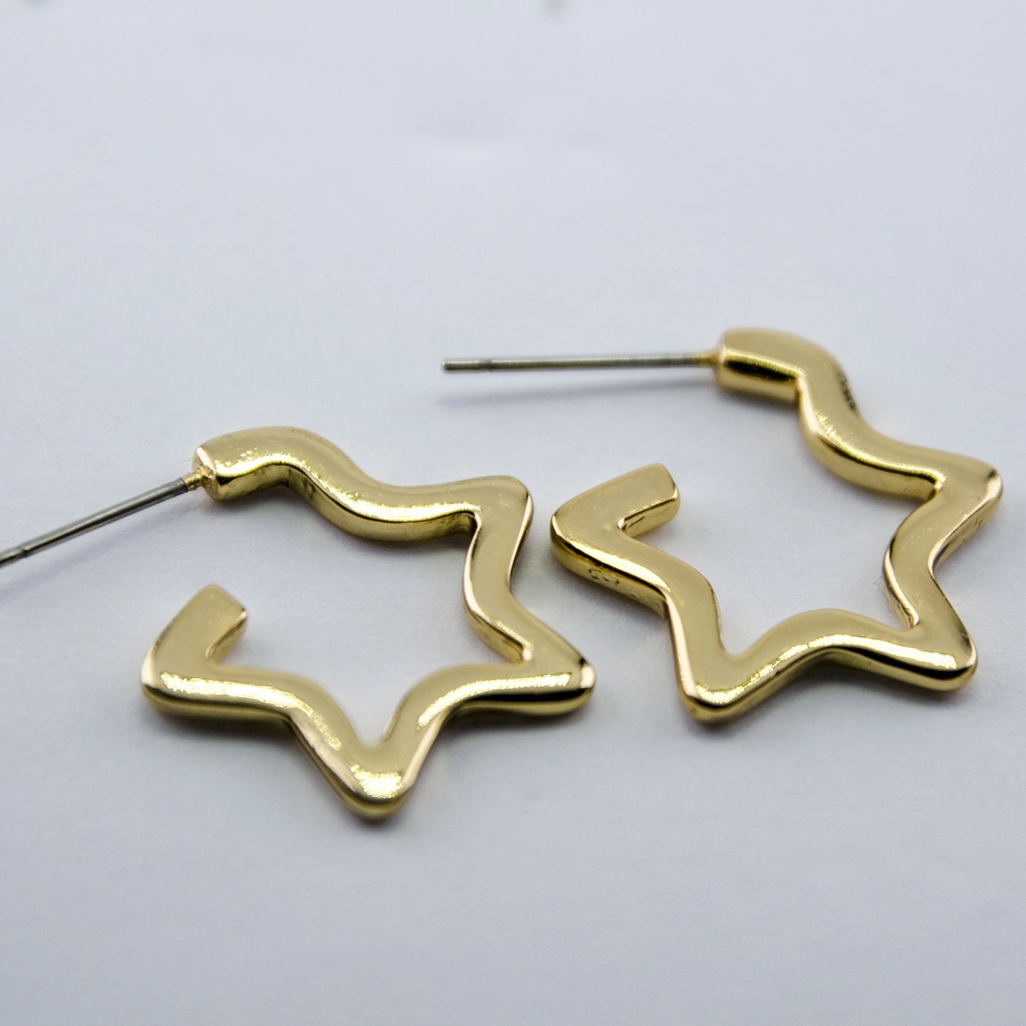 Star Hoop Earrings