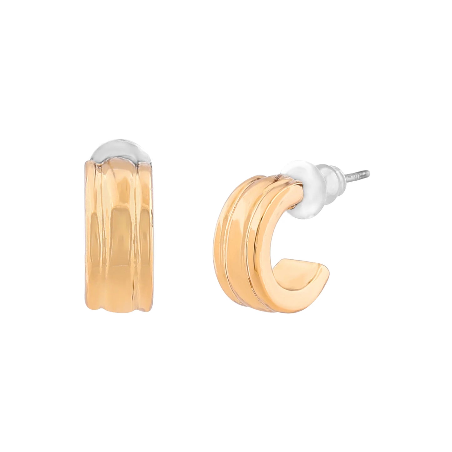 24Kt Gold Plated Tiny smooth Hoop Earrings