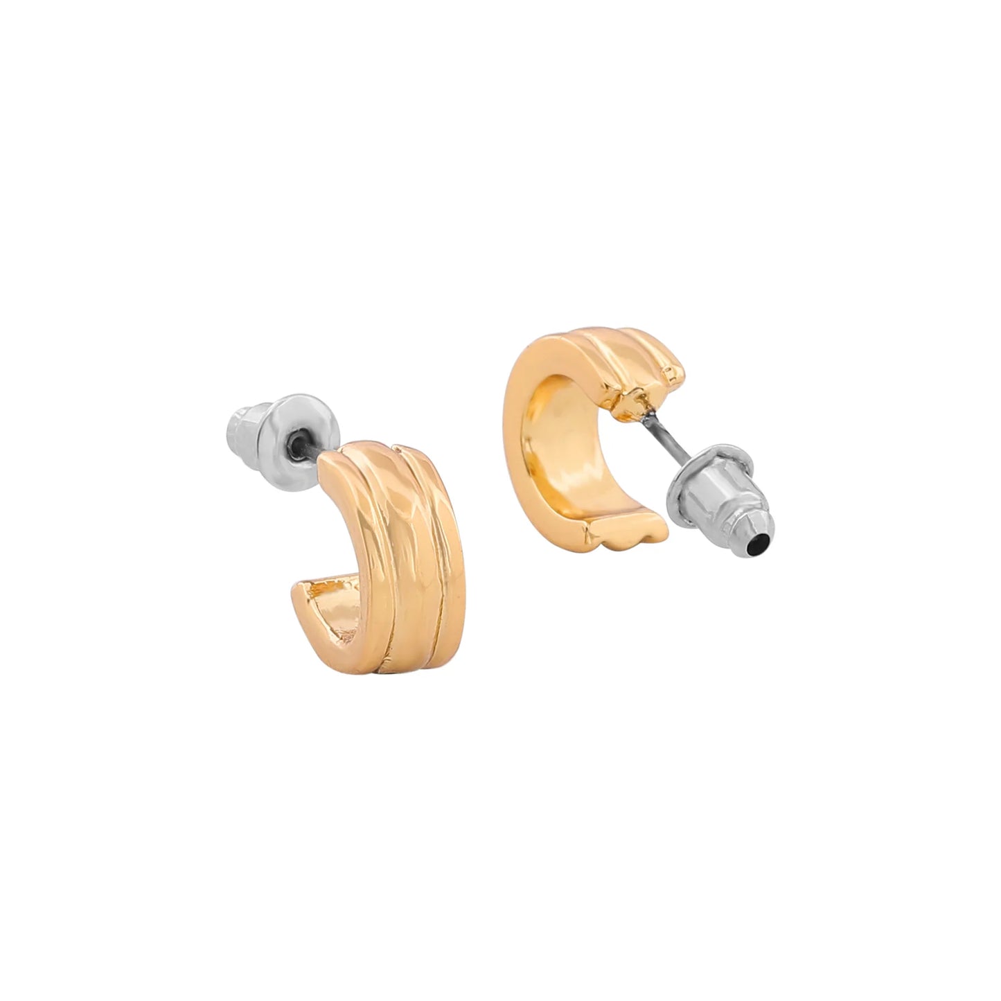 24Kt Gold Plated Tiny smooth Hoop Earrings