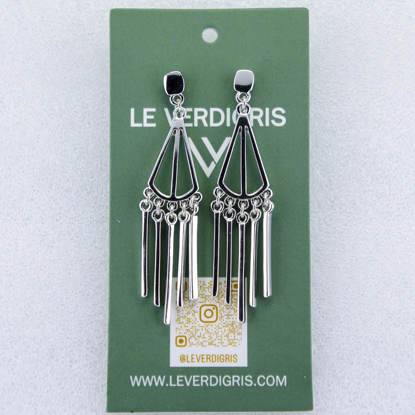 Wind Chime Silver Danglers