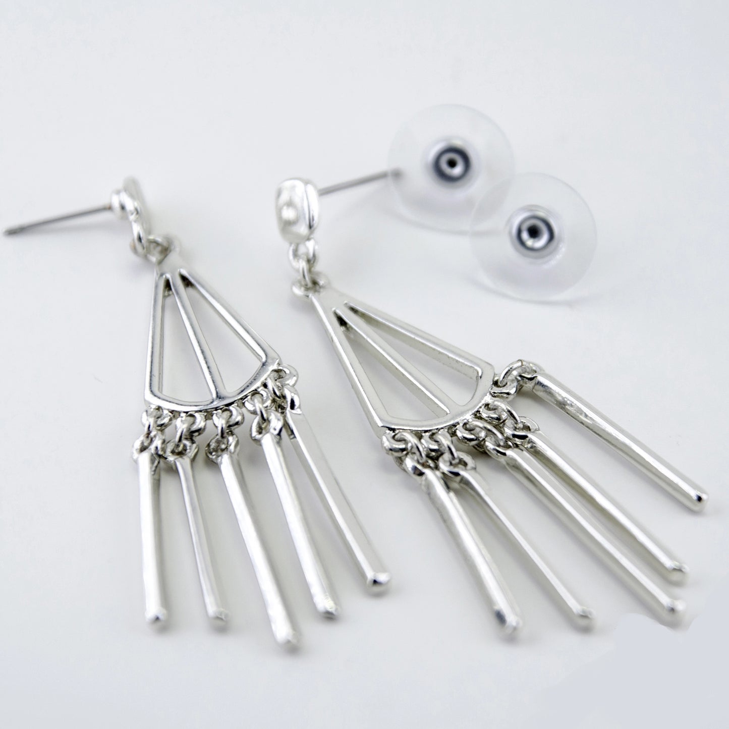 Wind Chime Silver Danglers