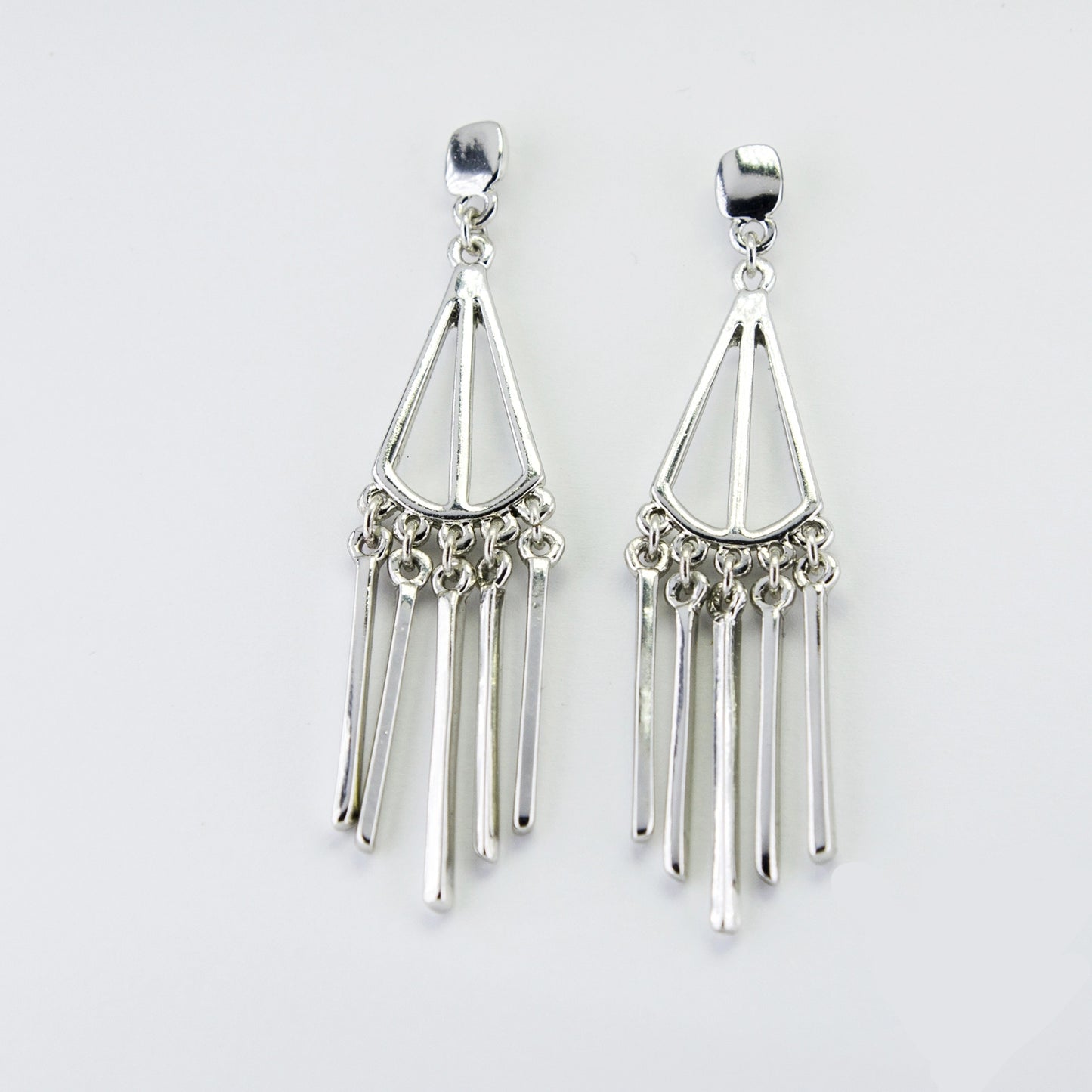 Wind Chime Silver Danglers