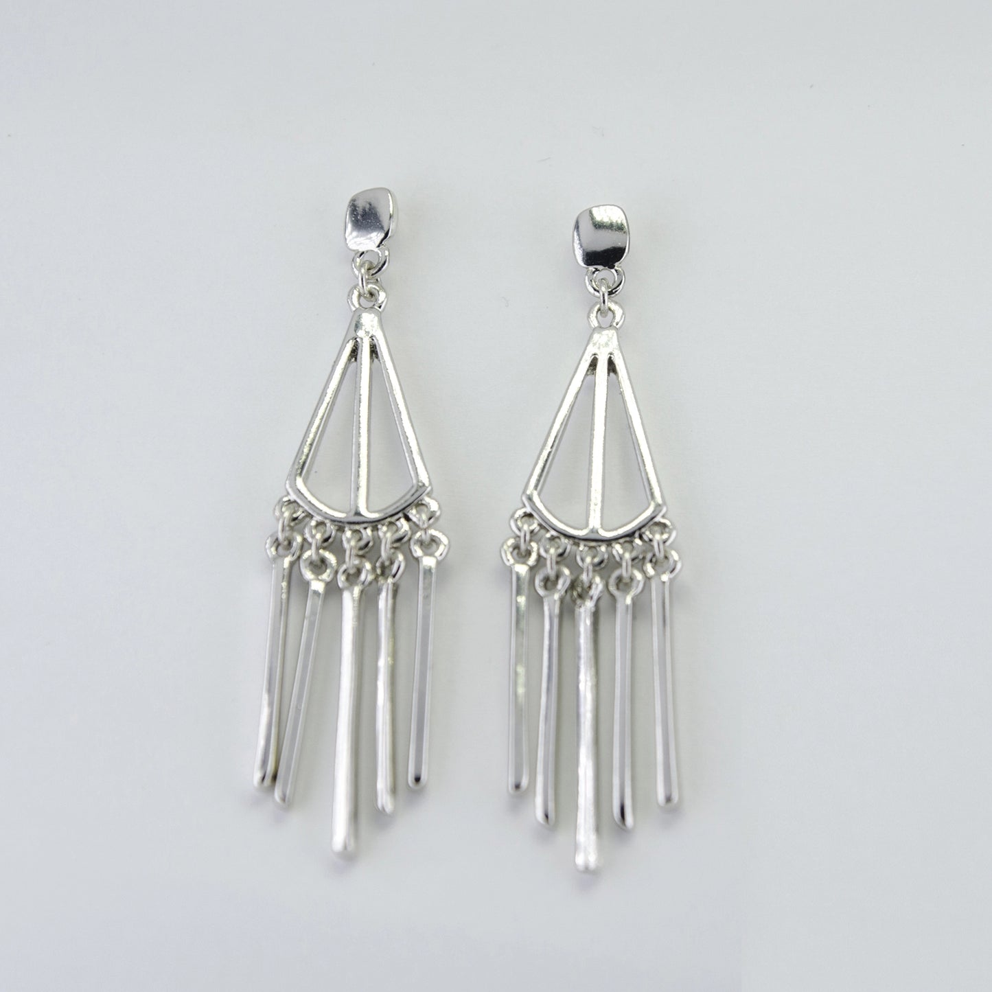 Wind Chime Silver Danglers