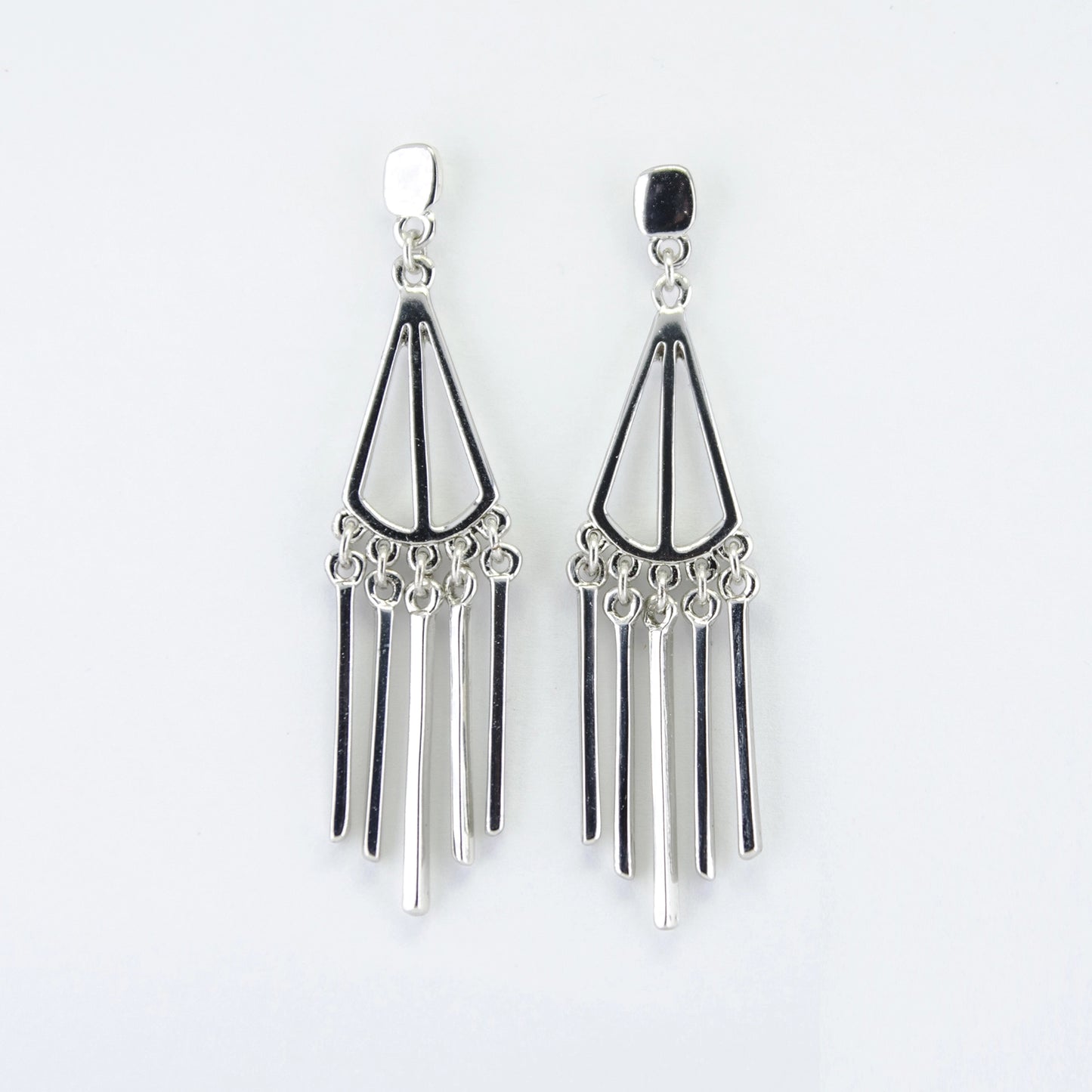 Wind Chime Silver Danglers