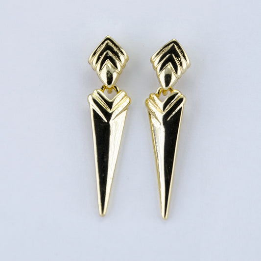 Topped by pyramids Drops Earrings