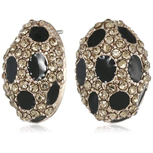 24Kt Gold Plated Black beauty stone studs for fashionable and trendy women