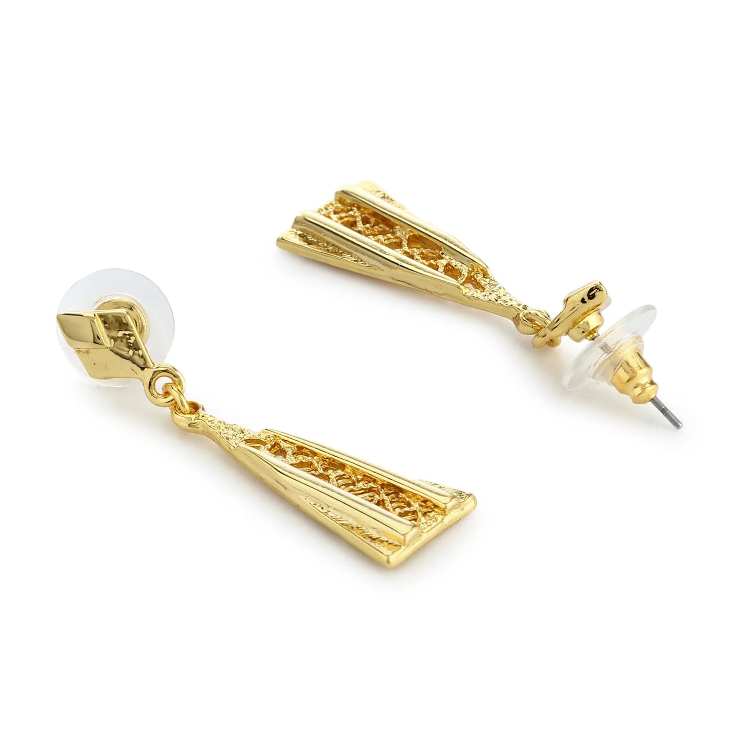 24Kt Gold Plated Long Drop Earrings for Womens