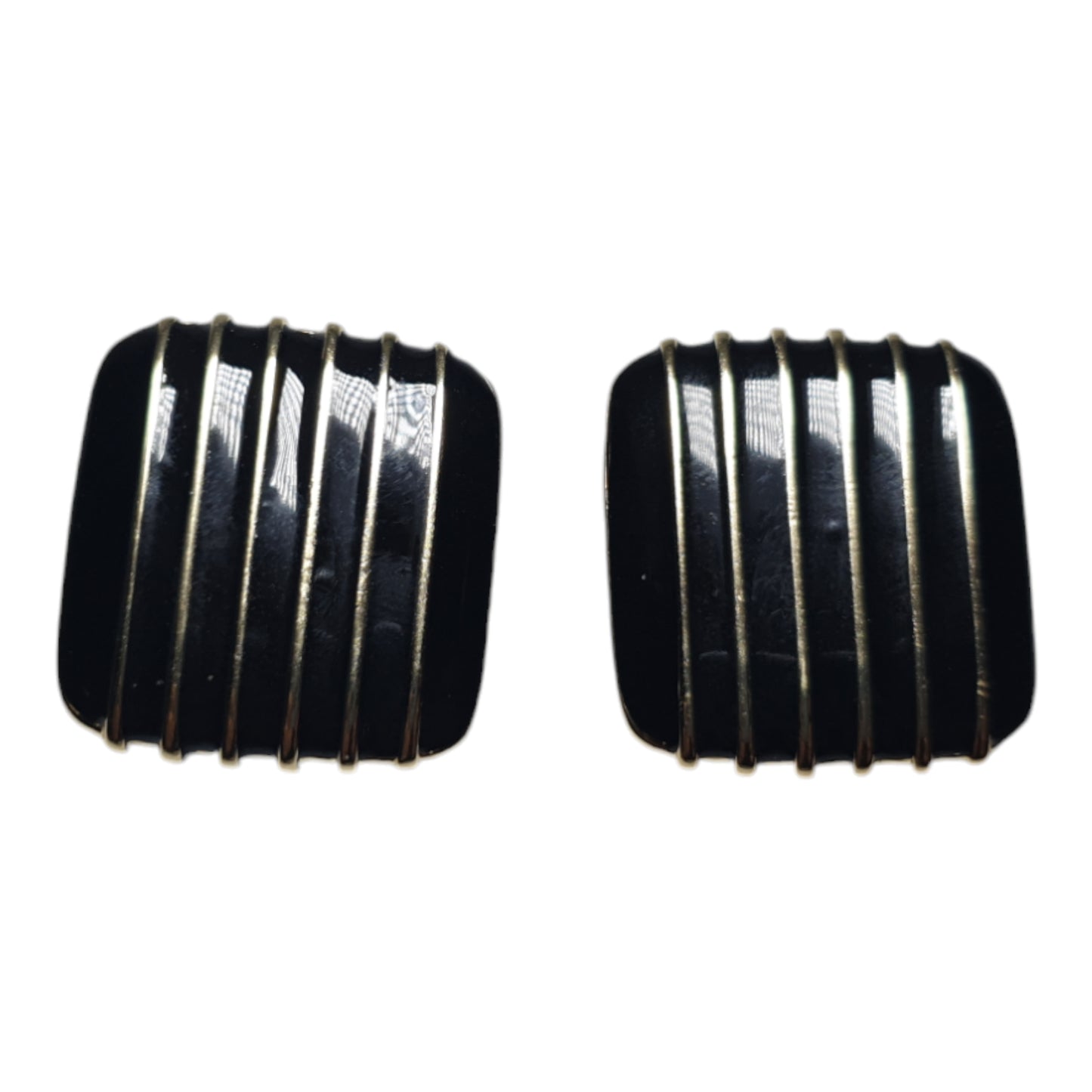 Square stripe designed black fancy latest Studs for women