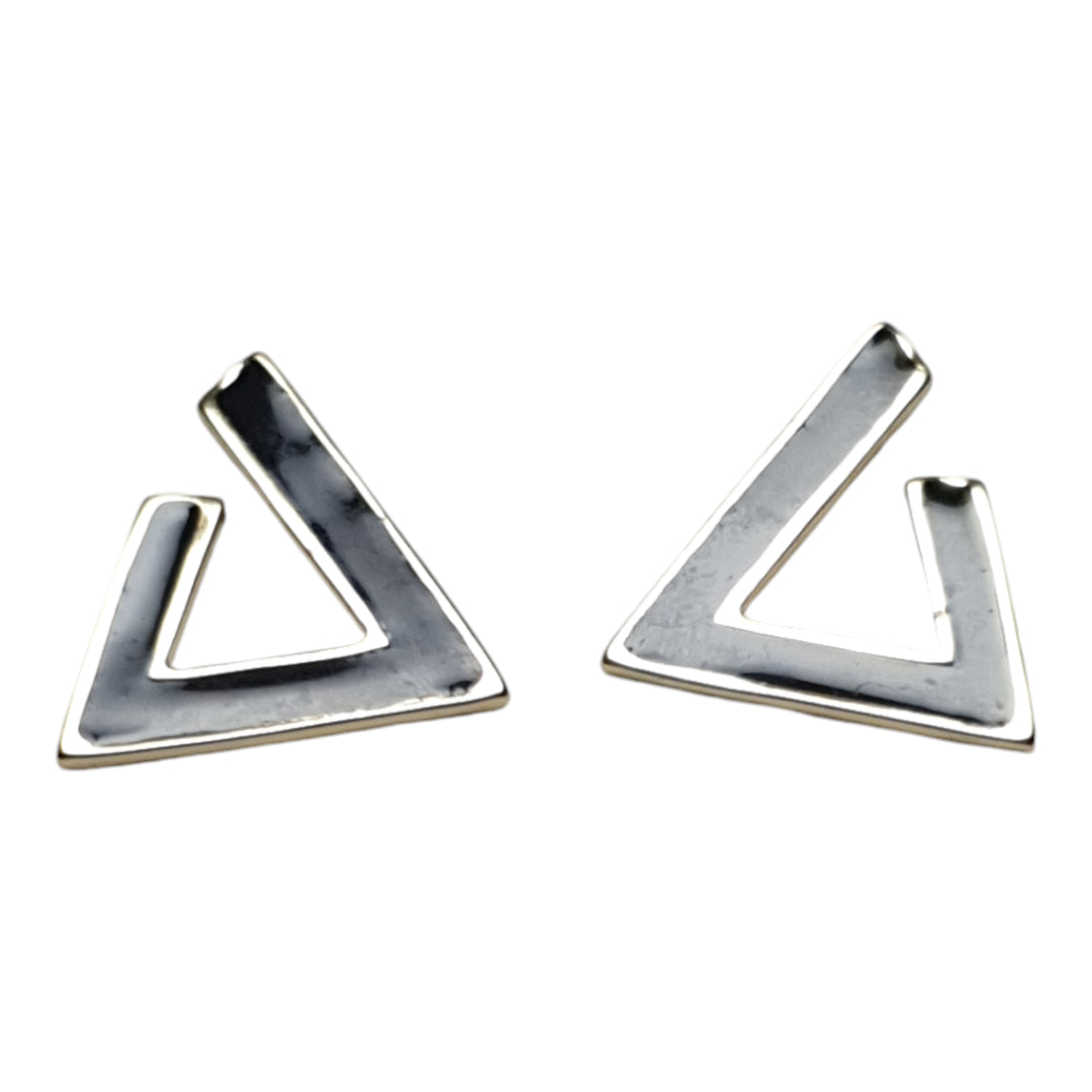 Triangle earrings Geometric studs