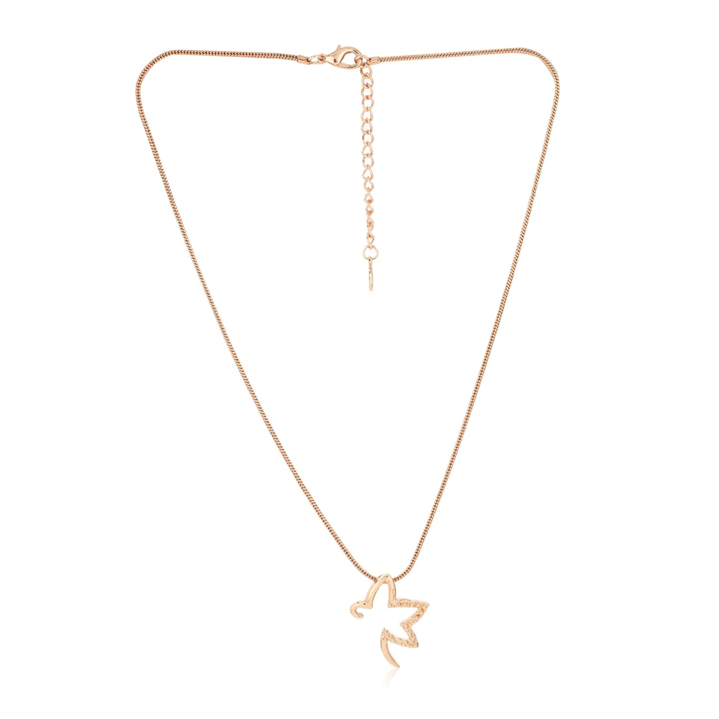 Rising Star Pendant With Gold Tone Chain