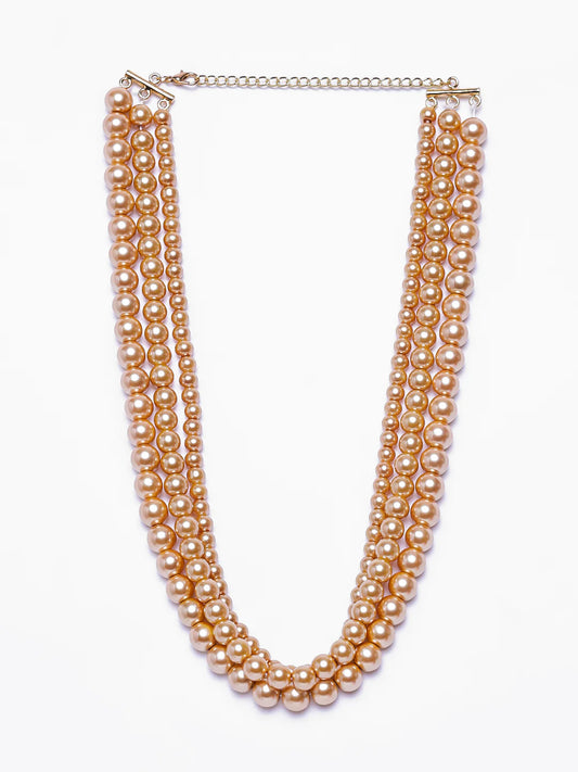 24Kt Gold Plated Pearls Vintage Necklace for Women