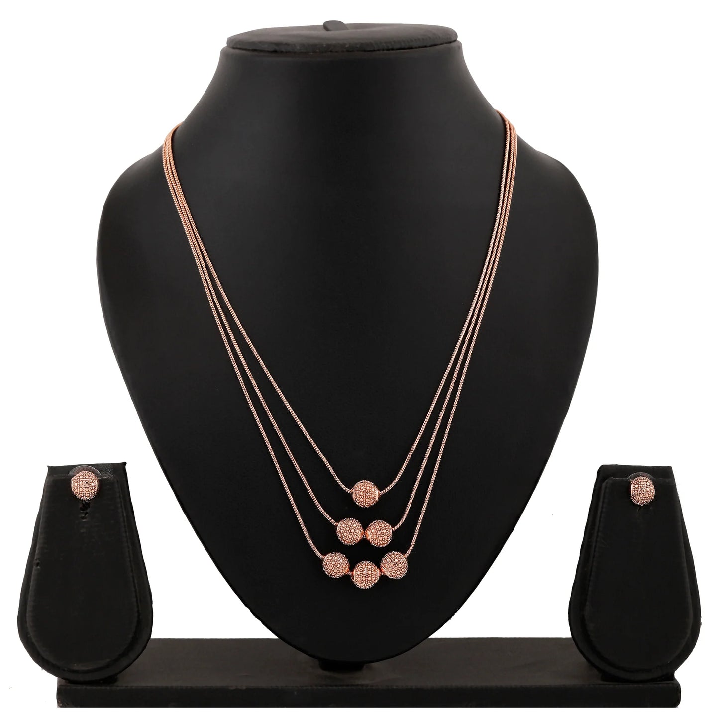 Rose 24Kt Gold Plated Stylish Necklace Set for Women