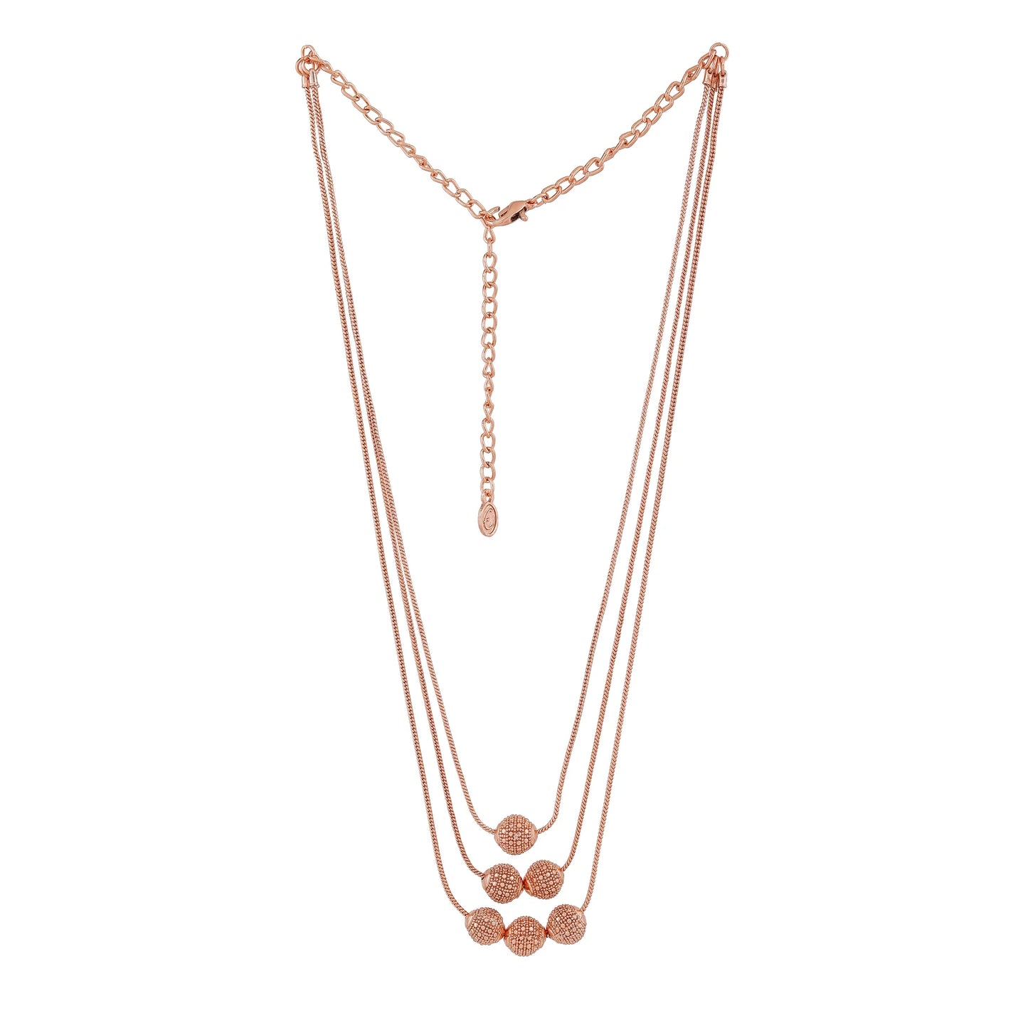 Rose 24Kt Gold Plated Stylish Necklace Set for Women