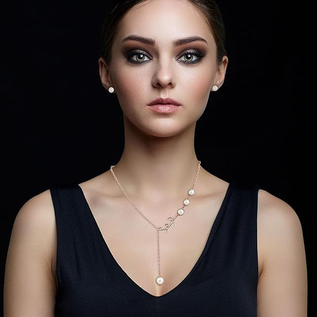 Rose 24Kt Gold Plated Beautiful Necklace Set with Pearls