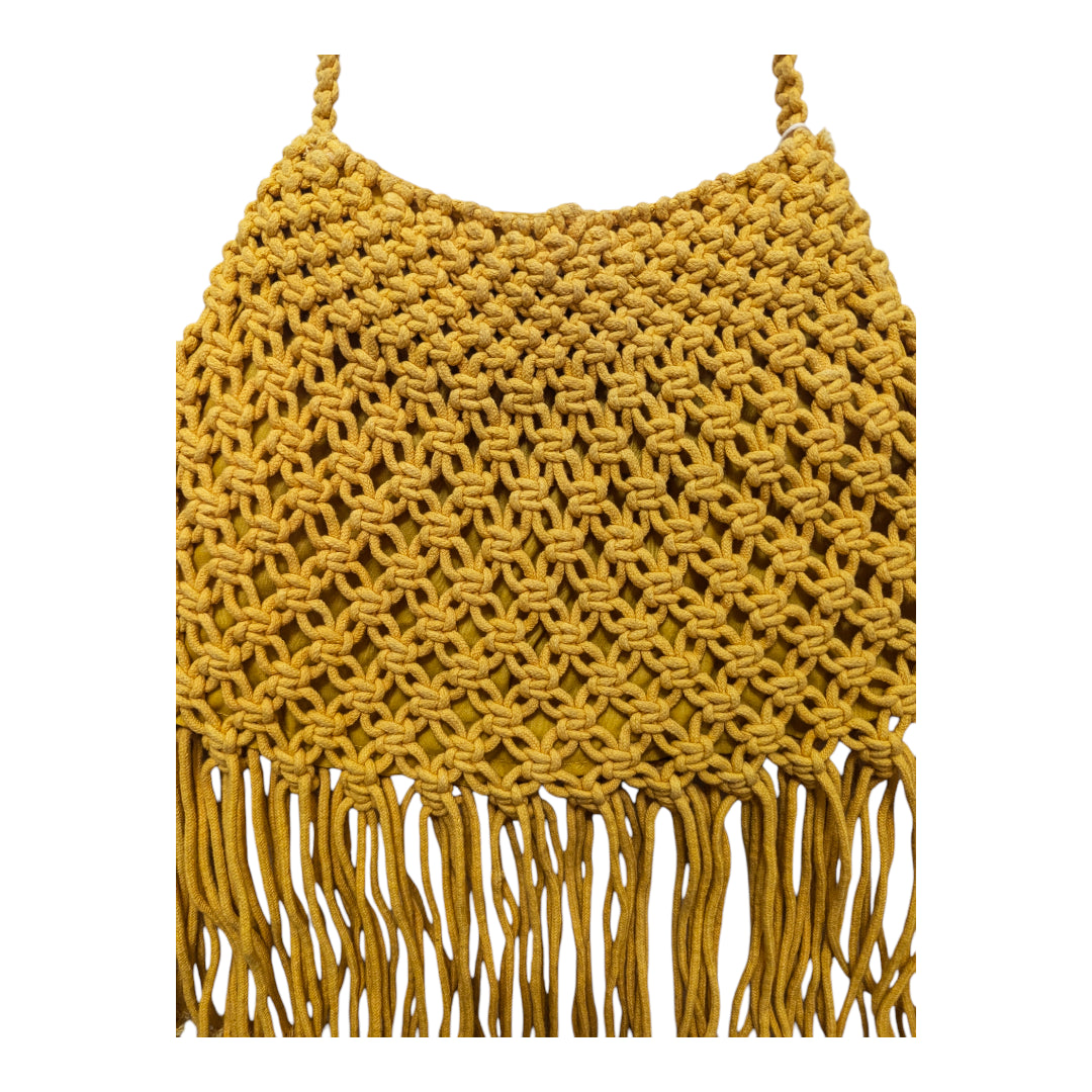 Cross Body Macrame Hobo Sunrise Yellow