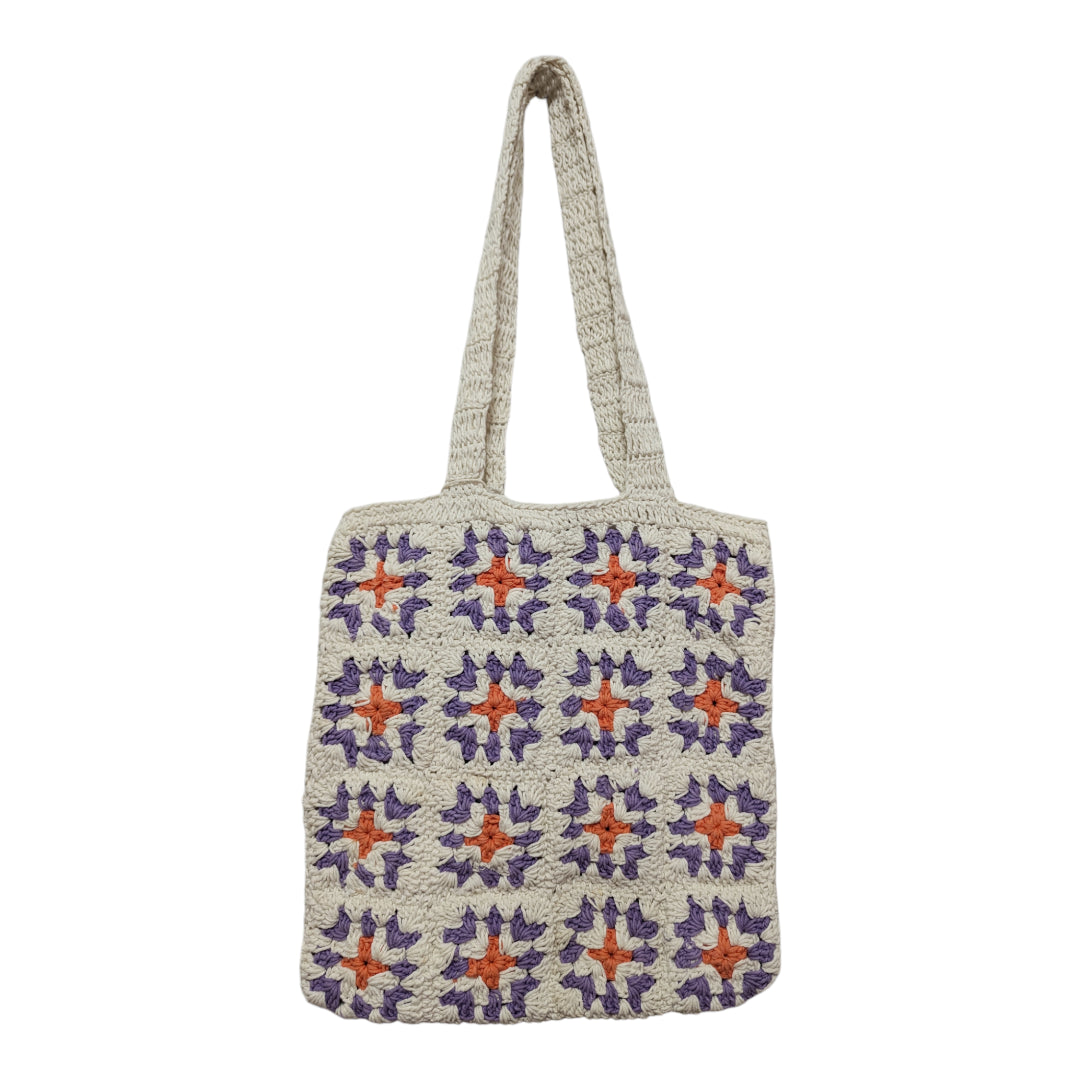 Floral Bliss: The Lilac Coral Crochet Tote